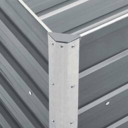 Berkfield Home Garden Raised Bed Galvanised Steel 240x40x77 cm Grey - Size: 240 x 40 x 77 cm - thumbnail 5