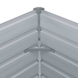 Berkfield Home Garden Raised Bed Galvanised Steel 240x40x77 cm Grey - Size: 240 x 40 x 77 cm - thumbnail 7
