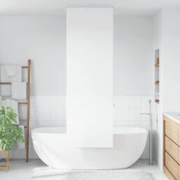 Berkfield Home Shower Roller Blind 70x240 cm Fabric Width 66 cm in White - thumbnail 2