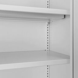 Moderna Grey Steel Filing Cabinet, 4 Shelves, Lockable 2 Door, Tall Office Unit - thumbnail 5