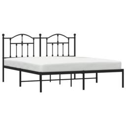 Berkfield Home Metal Bed Frame with Headboard Black 183x213 cm - thumbnail 5