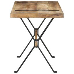 Berkfield Home Dining Table 120x60x76 cm Rough Mango Wood in Brown - Size: 120 x 60 x 76 cm - thumbnail 3