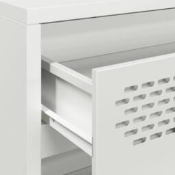 Berkfield Home Sideboard¬†White 68x39x58.5 cm Cold-rolled Steel in White - thumbnail 9
