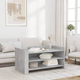 Berkfield Home Durable Coffee Table Concrete Grey 100x50x50 cm Engineered Wood - Size: 100 x 50 x 50 cm - thumbnail 2