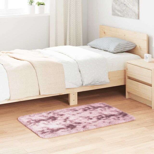 Berkfield Home Shaggy Rug High Pile NAVARRA Dusty Pink 60x100 cm Polyester - Size: Medium - image 1