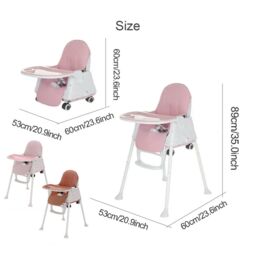 SPETLEK Adjustable 3-In-1 Baby Highchair Infant in Pink - thumbnail 2