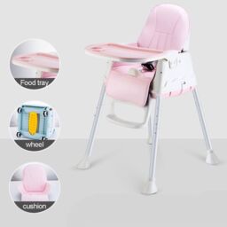 SPETLEK Adjustable 3-In-1 Baby Highchair Infant in Pink - thumbnail 3
