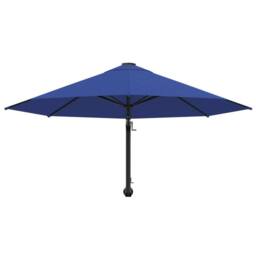 Berkfield Home Elegant Wall-Mounted Parasol with Metal Pole 300 cm Blue - thumbnail 4