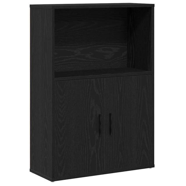 Berkfield Home Bookcase Black Oak 60x24x85 cm Engineered Wood - Size: 60 x 24 x 85 cm - image 1