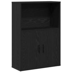 Berkfield Home Bookcase Black Oak 60x24x85 cm Engineered Wood - Size: 60 x 24 x 85 cm - thumbnail 1