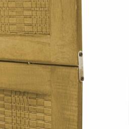 Berkfield Home Room Divider 6 Panels Brown Solid Wood Paulownia - thumbnail 7