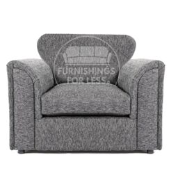 Furnishings For Less UK Byron Dundee Chenille Fabric Single Seater Armchair Grey or Light Grey - thumbnail 1