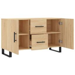 Berkfield Home Sideboard Sonoma Oak 100x36x60 cm Engineered Wood in Brown - Size: 100 x 36 x 60 cm - thumbnail 5