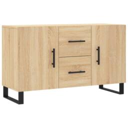 Berkfield Home Sideboard Sonoma Oak 100x36x60 cm Engineered Wood in Brown - Size: 100 x 36 x 60 cm - thumbnail 2