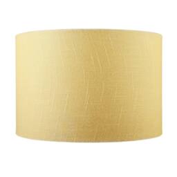 Happy Homewares Designer Soft Mellow Yellow Textured Linen Fabric Circular Lamp Shade - Size: 12 inches - thumbnail 4