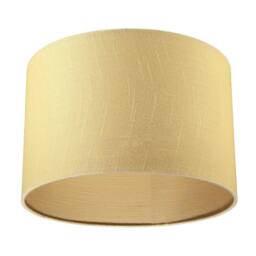 Happy Homewares Designer Soft Mellow Yellow Textured Linen Fabric Circular Lamp Shade - Size: 12 inches - thumbnail 5
