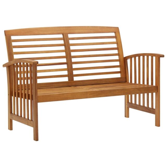 Berkfield Home Garden Bench 119 cm Solid Acacia Wood in Brown - image 1