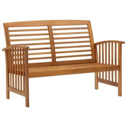 Berkfield Home Garden Bench 119 cm Solid Acacia Wood in Brown - thumbnail 1