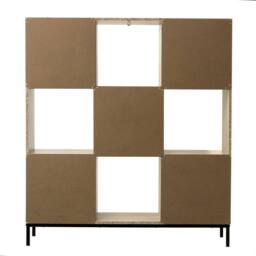 CALICOSY 9-Compartment Storage Shelf With Metal Legs in Light Brown - thumbnail 6
