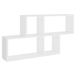 Berkfield Home Wall Shelf White 100x18x53 cm Engineered Wood - Size: 100 x 18 x 53 cm - thumbnail 2