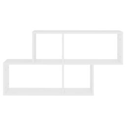 Berkfield Home Wall Shelf White 100x18x53 cm Engineered Wood - Size: 100 x 18 x 53 cm - thumbnail 4
