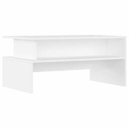 Berkfield Home Coffee Table White 90x55x42.5 cm Engineered Wood - thumbnail 1