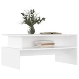 Berkfield Home Coffee Table White 90x55x42.5 cm Engineered Wood - thumbnail 3