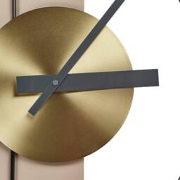 Wyld and Coco Beige Steel Wall Clock 31 x 63 cm Minimalist Geometric Design - thumbnail 5
