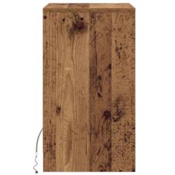 Berkfield Home Traditional Bedside Cabinet 2 pcs Old wood 38 x 34 x 61 cm Partic in Brown - thumbnail 7