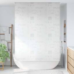 Berkfield Home Shower Roller Blind 140x240 cm Splash in White - thumbnail 2