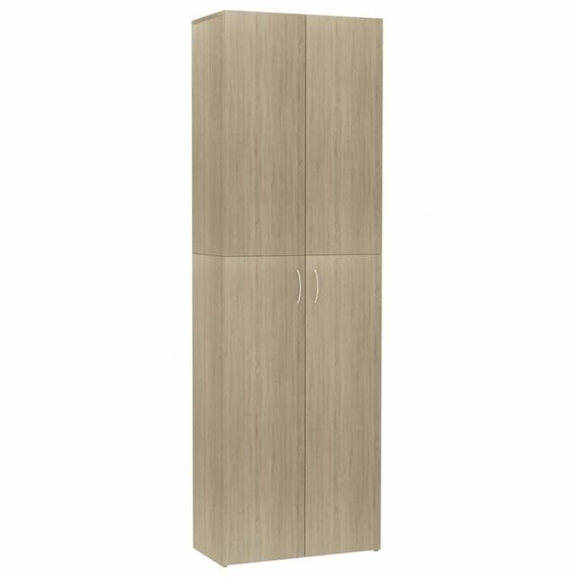 Berkfield Home Office Cabinet Sonoma Oak 60x32x190 cm Engineered Wood in Light Brown - Size: 60 x 32 x 190 cm - image 1