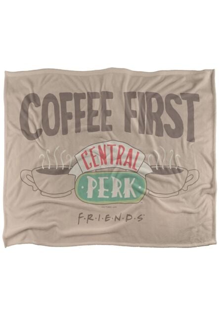 Warner Brothers Friends 152x127cm The One With Silky Touch Super Soft Throw Blanket in White - Size: 152x127 cm - image 1