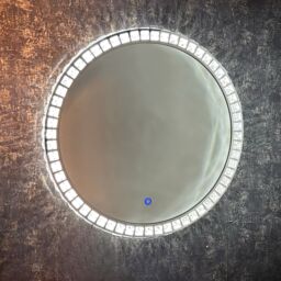 CGC Lighting Ariella 600mm Round Crystal LED Mirror Light with 3 CCT switch in Silver - thumbnail 4