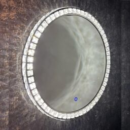 CGC Lighting Ariella 600mm Round Crystal LED Mirror Light with 3 CCT switch in Silver - thumbnail 5