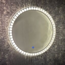 CGC Lighting Ariella 600mm Round Crystal LED Mirror Light with 3 CCT switch in Silver - thumbnail 3