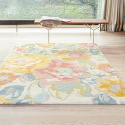 The Rug Shop UK Multi Floral Modern Easy To Clean Jute Back Area Rug - Size: 160 cm x 230 cm - thumbnail 2