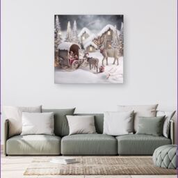 Warren Reed - Designer We Come Bearing Gifts Canvas - Size: w40 inch x h40 inch - thumbnail 1
