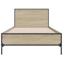 Berkfield Home Bed Frame without Mattress Sonoma Oak 90x200 cm in Brown - thumbnail 4