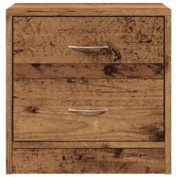 Berkfield Home Bedside Cabinets 2 pcs Old Wood 40x30x40 cm Engineered Wood in Brown - Size: 40 x 30 x 40 cm - thumbnail 4