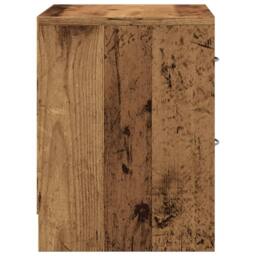 Berkfield Home Bedside Cabinets 2 pcs Old Wood 40x30x40 cm Engineered Wood in Brown - Size: 40 x 30 x 40 cm - thumbnail 6