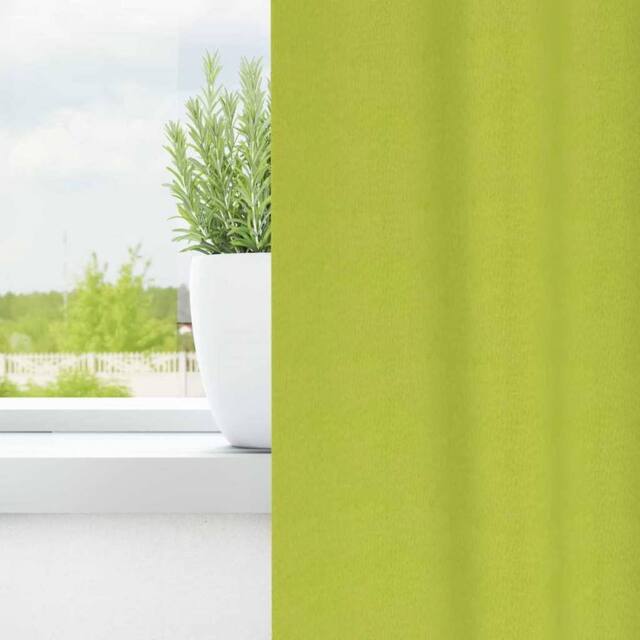 Berkfield Home Bright Curtains with Curtains 2 pcs Apple green 175 x 140 cm Polyester in Lime - image 1