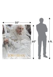 Lord of the Rings The Blanket, 152x127 cm Gandalf Poster Silky Touch Super Soft Throw Blanket in White - thumbnail 5