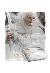 Lord of the Rings The Blanket, 152x127 cm Gandalf Poster Silky Touch Super Soft Throw Blanket in White - thumbnail 2