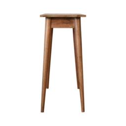 Wyld Haus Grasse Mini Mango Wood Scandi Writing Desk with Drawer in Brown - thumbnail 9