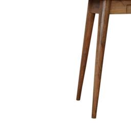 Wyld Haus Grasse Mini Mango Wood Scandi Writing Desk with Drawer in Brown - thumbnail 8
