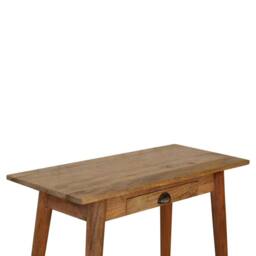 Wyld Haus Grasse Mini Mango Wood Scandi Writing Desk with Drawer in Brown - thumbnail 7