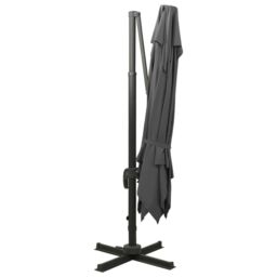 Berkfield Home Cantilever Umbrella with Double Top 300x300 cm Anthracite in Black - thumbnail 5