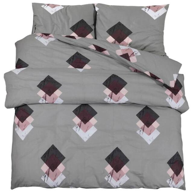 Berkfield Home Duvet Cover Set Grey 200x200 cm Cotton - image 1