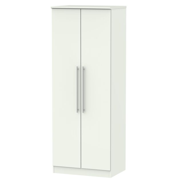 Ready Assembled 2 U Carlton Tall Double Hanging Wardrobe (Ready Assembled) in White