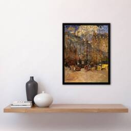 Artery8 Frank Edwin Scott Horse Drawn Carriages Cabs Framed Wall Art Print in Brown - Size: A4 - thumbnail 4